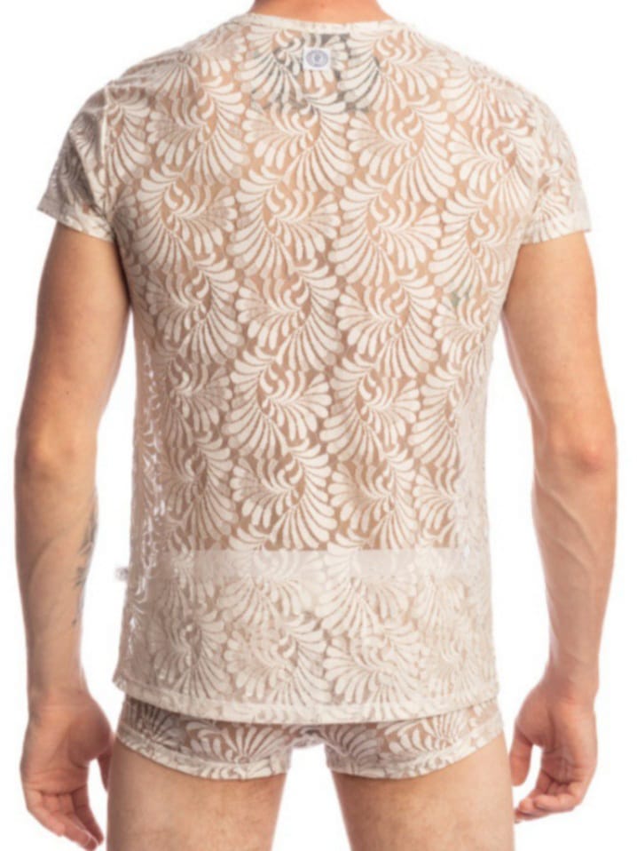 Feline Men's Flower Print Comfortable Sleepwear Set for Man